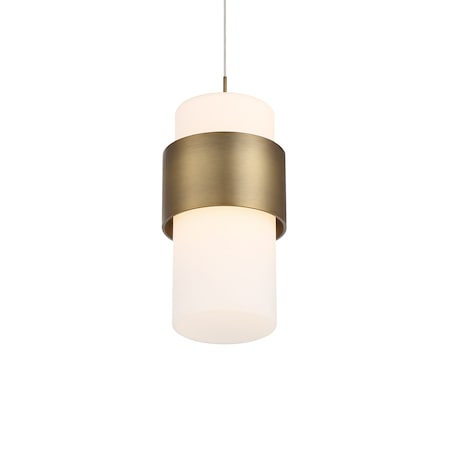 Dweled Banded 9in LED Pendant 3000K in Aged Brass PD-689